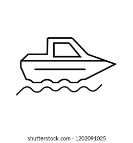 Thin line boat icon