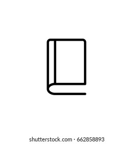 thin line book icon on white background
