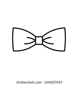 thin line bow tie icon white bckground