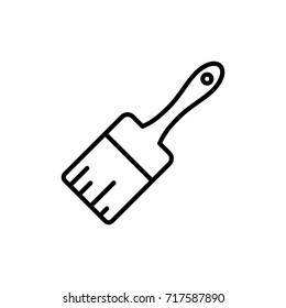 thin line brush icon on white background
