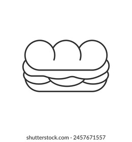 Thin Line Burger King vector icon