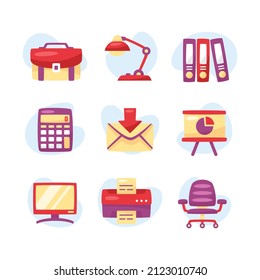 Thin line business icon set. Back to work icon set. Business icon set.