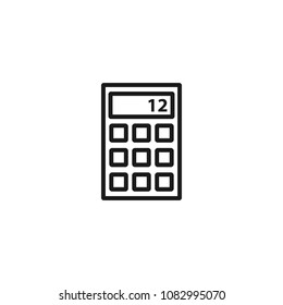 thin line calculator icon