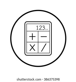 Thin Line Calculator Icon Illustration design