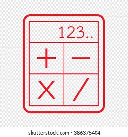 Thin Line Calculator Icon Illustration design