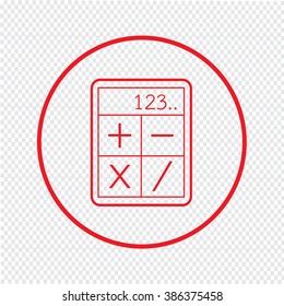 Thin Line Calculator Icon Illustration design