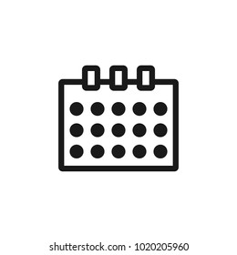 Thin line calendar icon for mobile concepts and web apps.. Modern infographic logo and pictogram.