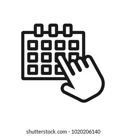Thin line calendar icon for mobile concepts and web apps.. Modern infographic logo and pictogram.