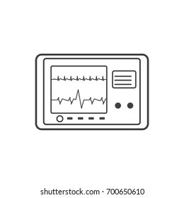 Thin line Cardiograph icon