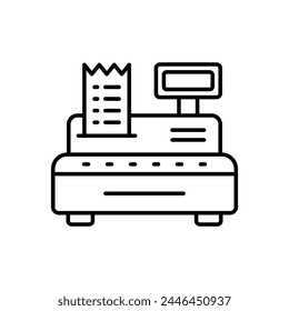 Thin Line Cashbox vector icon