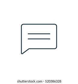thin line chat, speech, comment, chatting icon on white background