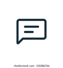 thin line chat, speech, comment, chatting icon on white background