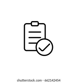 thin line checklist on white background