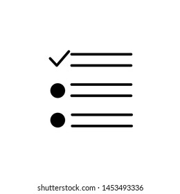 thin line checklist, report icon on white background