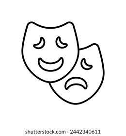 Thin Line Cinema Masks vector icon