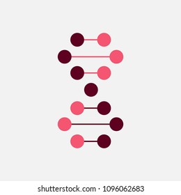 Thin line concept. DNA Icons set vector illustration. Polygonal DNA concept. DNA, genetic sign, elements and icons collection. Vector mesh spheres.