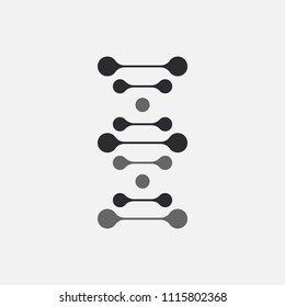 Thin line concept. DNA Icons set vector illustration. Polygonal DNA concept. DNA, genetic sign, elements and icons collection. Vector mesh spheres.