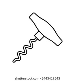 Thin Line Corkscrew vector icon