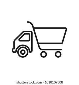 Thin line creative shopping cart icon set for mobile concepts and web apps.. Collection modern infographic logo and pictogram.