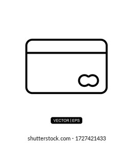 Thin line Credit Card Payment icon vector illustration logo template for many purpose. Isolated on white background.