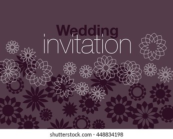 thin line decorative geometry flowers. vector illustration.
