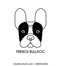 Thin line design template dog logo. Logotype for pet club or shop, doggy center or barberry, sport dog club, veterinary clinic.