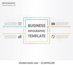 Thin line diagram infographic 4 options