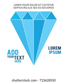 Thin line diamond icon or symbol. jewelry outline logo. isolated on white background. Vector illustration