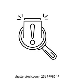 thin line doc like assesment or crisis audit icon. concept of important tax statistics symbol or business procedure sign. simple linear alert page