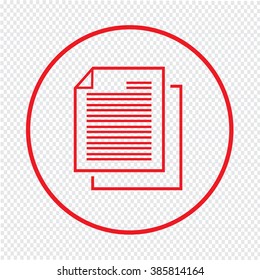 Thin line document icon Illustration design
