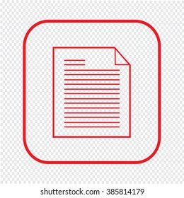 Thin line document icon Illustration design