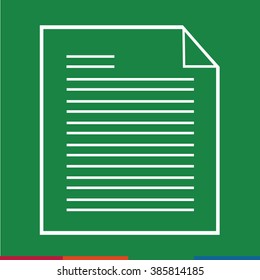 Thin line document icon Illustration design