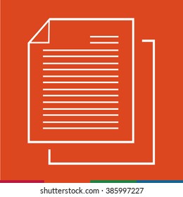 Thin line document icon Illustration design