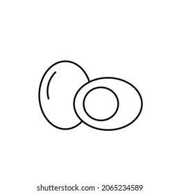 Thin line Egg vector icon isolated on white background.outline Egg vector icon in flat design