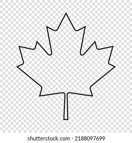 Thin line emblem of Canada. National symbol on transparent background