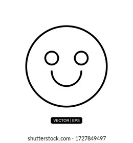 Thin line Emoji icon vector illustration logo template for many purpose. Isolated on white background.