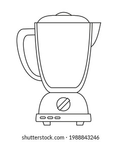 Thin line empty blender icon. Vector illustration isolated on white background. Blender simple outline pictogram