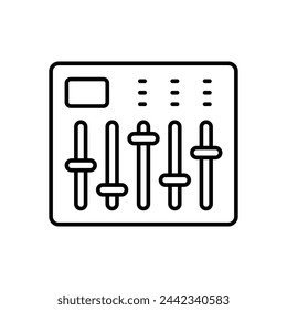 Thin Line Equalizer vector icon