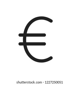 Dünne Linie Euro Symbol, Vektorillustration Illustration