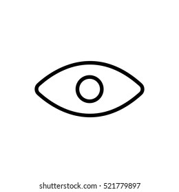 thin line eye icon on white background