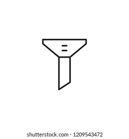 thin line filter icon on white background