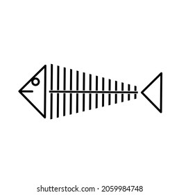 Thin line fish icon isolated on white background