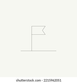Thin line flag Icon.Outline icon. Sign for mobile concept and web design.Line vector icon. Symbol, logo illustration.