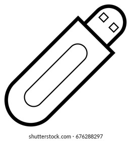 thin line flash disk icon