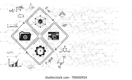 Thin line flat design banners for Education Online Learning Web Banner Thin Line Vector Illustration. Vector illustrations for website banners, promotional materials, education app.