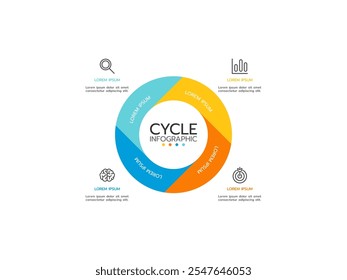 Thin line flat elements for infographic. Template for diagram, graph, presentation, and chart. Business concept with 4 options, parts, steps, or processes. Data visualization.