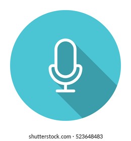 thin line, flat headphones icon on white background