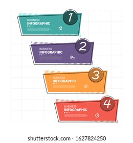 Thin line flat Infographics banner design template. 