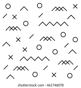 Thin Line Flat Style seamless background. Vector illustration