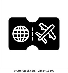 thin line flight ticket icon for travel website. lineart simple trend modern minimal logotype graphic stroke art design web element isolated on white. concept of boarding pass for business travel
